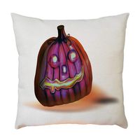 Bosji (45 x 45cm) Throw Pillowcase,Happy Halloween Decoration Pumpkin Theme Pillow Covers Holiday Home Decor Linen Printed Zipper Cushion Pillow Case