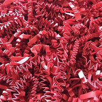 Black Cat Avenue 1 LB Red Crinkle Cut Paper Shred Filler for Gift Wrap and Basket Filler