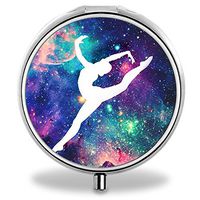 IMLONE Pill Organizer, Customized Nebula Pill Boxes with 3 Components and Mirror for Travelling and Daily Needs