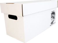 7" 45rpm Vinyl Record Storage Box - Sturdy Cardboard with Removable Lid - Holds up to 200 7" Records - 1 Box #07BC09