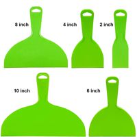 Reusable Plastic Putty Knife Set Green Flexible Scraper Tool Flexible Paint Scrapers Tool for Decals, Wallpaper, Baking, Wall and Car Putty, Spackling, Patching and Painting