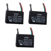 Swess 4 Wire CBB61 Ceiling Fan Capacitor for New Tech 250VAC 50/60Hz 5uf+5uf (3pcs)