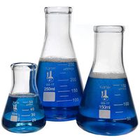 Glass Erlenmeyer Flask Set - 3 Sizes - 50, 150 and 250ml, Karter Scientific 214U2