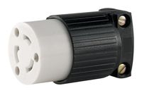EATON Wiring L520C 20-Amp 125-Volt Hart-Lock Industrial Grade Connector with Safety Grip Black and White