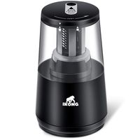 IKONG Electric Pencil Sharpener Heavy-Duty, Auto-Stop Battery Operated Pencil Sharpener for No.2 and Colored Pencils (6-8mm), Colored Electric Pencil Sharpener for Kids, School and Teacher Supplies