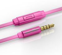 Sentey Earbuds Metal Audiophile Level in-Ear Headphones Earphones for Music Running Travel Carrying Case Included Tangle Free Cable (Black/Pink) Cor3 Ls-4219 with Inline Control and Microphone