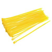 uxcell Reusable Cable Ties 200mmx4.8mm Adjustable Nylon Zip Ties Wraps Yellow 60pcs