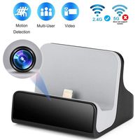 Hidden Camera Charger Dock for iPhone WiFi Live View Spy Camera with Motion Detection for Office Home Security （iOS iPhone Charger Dock ）