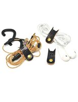 CAILLU cord keeper headphone case organizer,Power cable ties,headset wrap winder,cord manager,Phone earphone USB holder,cable winder,Tiny leather gadget Cute corgi gifts earbud case clips 3 Pack