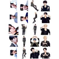 Hosston BTS Stickers, Kpop Bangtan Boys Vinyl Decal Cute Cartoon Stickers for Mobile Phone, MacBook, Car, Laptop, Windows, Water Bottles and DIY Scrapbooking Decoration(Style 09)