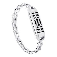 ZSZCXD for Fitbit Flex 2 Metal Band, Replacement Metal Bracelet Strap for Fitbit Flex 2 (No Tracker) (Style C: Silver)