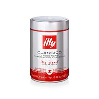 illy Classico Espresso Ground Coffee, Medium Roast, Classic Roast with Notes of Chocolate & Caramel, 100% Arabica Coffee, All-Natural, No Preservatives, Ground for Espresso Machines, 8.8 Ounce