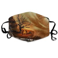 Unisex Unique Mouth Mask - Spider Web Funny Pattern Polyester Anti-dust Masks - Fashion Washed Reusable Face Mask for Outdoor Cycling