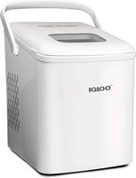 Igloo ICEB26HNWHN Automatic Self-Cleaning Portable Electric Countertop Ice Maker Machine With Handle, 26 Pounds in 24 Hours, 9 Ice Cubes Ready in 7 minutes, With Ice Scoop and Basket