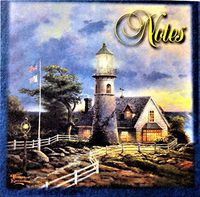 Thomas Kinkade - Painter of Light - A Light In The Storm - Notes in Blue Box with Pencil