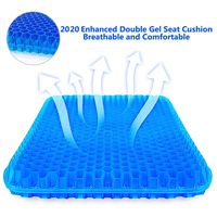 Gel Seat Cushion,Suptempo Thick Big Gel Seat Cushion,Newest Modified Double Gel Seat Cushion, for Pressure Relief Back Tailbone Pain - Home Office Chair Cars Wheelchair(with Mesh Seat Cover)