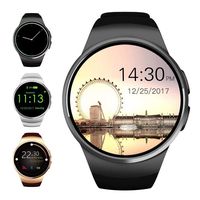 Bluetooth Smart Watch, 1.5 inches IPS Round Touch Screen Smartwatch with SIM Card and TF Card Slot with Sleep Monitor, Heart Rate Monitor and Pedometer for iOS and Android (Black)