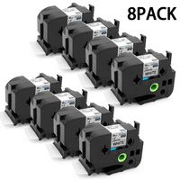 Unistar Compatible Label Tape Replacement for TZe Label Tape TZe-261 Black on White 1-1/2 Inch (36mm) Standard Laminated TZ Tape Work for PT-3600 PT-530 PT-550 PT-9200DX PT-9200 8 Pack