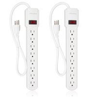 Maxxima 8 Outlet Power Strip Surge Protector 600 Joules (Pack of 2)