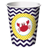 Creative Converting 8 Count Ahoy Matey Hot/Cold Paper Cups, 9-Ounce