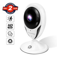 ABLEGRID WiFi Camera Indoor with 2-Way Audio, Home Security Camera 180°View Angle 1080P HD Super IR Night Vision - Baby Monitor Pet Camera Nanny Nursery Cam Wireless Surveillance IP Camera