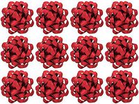 The Gift Wrap Company 4225-03 Decorative Glitterati Lotus Bows, Medium, Red