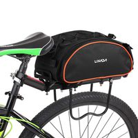 Lixada Bicycle Rack Bag 13L Multifunctional Bicycle Rear Seat Bag Cycling Bike Rack Seat Bag Rear Trunk Pannier Backseat Bag Handbag Shoulder Bag