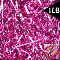 Rose Red Crinkle Cut Paper Shred Filler Gift Filler 1 LB for Gift Wrapping Basket Filling Shiny Rose