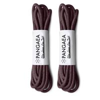 [2Pair Pack] Waxed Round Oxford Shoe Laces for Dress Shoes Chukka 3/32Inch Thin(#04 Dark Brown,47in (119cm))