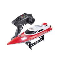Waymine HJ806 RC Boat High Speed 35km/h 200m Control Distance RC Boat Racing (Red)