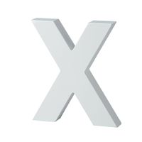 5.9"（L) x4.7"(H) x0.8"(W) 15x12x2cm Wall Letters Marquee Alphabet X Wood Wooden Number DIY Block Words Sign Hanging Decor Letter for Home Bedroom Office Wedding Party Decor White