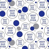 76cmx183cm, Premium Gift Wrap Wrapping Paper Roll Pattern Sweetest Best," Dad Ever Blue"