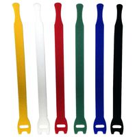 8" Hook & Loop Cable Ties - 50 Pieces - Color: Black