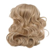 SOURBAN Women Heat Resistant Long Curly Hair Wig Party Cosplay Costume Wigs,Creamy-White