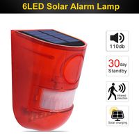 Powstro Solar Strobe Light with Motion Detector Solar Alarm Light 110db Sound Security Siren Light IP65 Waterproof Night Mode for Home, Farm,Barn,Villa,Yard.