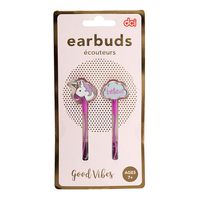 DCI in-Ear Headphones, Believe Unicorn Dreams Earbuds, Pink Cord, 3.5mm Socket, Smartphone, Laptop, Tablet Compatible