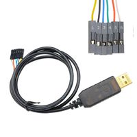 Aideepen USB to TTL RS232 3.3V Serial Download Cable Adapter Original 6PIN 5V FTDI FT232RL FT232 Module 1M Wire for Arduino AVR ARM Raspberry Pi (Independent Head)