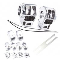 Chrome Switch Housings Caps Set for Harley Davidson Electra Glide Road King Tri Glide 1996-2013