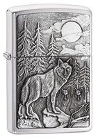 Zippo Howling Timberwolves Wolf Outdoor Indoor Windproof Lighter Custom Personalized Engraved Message on Backside