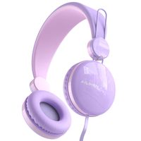 AILIHEN HD50 Kids Headphones Volume Limited Safe 85dB Wired On Ear Childrens Headsets Lightweight for Boys Girls School Airplane Travel (Purple)