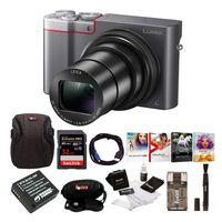Panasonic Lumix DMC-ZS100 Digital Camera 32 GB SD Card Bundle (Silver)