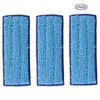 LICORNE Mop Heads Washable Mopping Pads for IRobot Braava Jet 240 241 Mop Pads, Reusable Blue Wet Pads Sweeping 3 Pcs