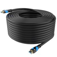 HDMI Cable 50 Feet Postta 4K HDMI2.0 Cable Support 4K(2160P),3D,1080P,Ethernet,Audio Return(ARC)-(Black-Pale Blue)