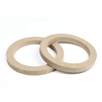 uxcell 2 Pcs Universal Khaki 6.5" Wooden Speaker Spacers 18mm Depth for Auto Car