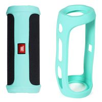 Alltravel Protective case for JBL FLIP4 Waterproof Portable Bluetooth Speaker, Tailor Made Portable Sound Through Design, Easy to go Super Strong Carabiner (Teal)
