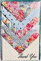 Punch Studio Boxed Set of 10 Gold Foil Note Card with Assorted Envelopes(2 ea of 5), Blue Thank You Garden 85367