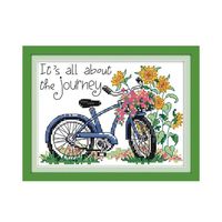 Ci-ONE Cross Stitch Stamped Kits Quilt Pre-Printed Cross-Stitching Patterns for Beginner Kids Adults DIY Hand Embroidery Kits