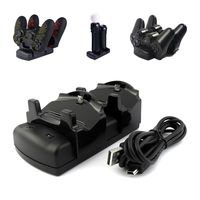 Kailisen PlayStation 3 Controller Charger PS3 / PS3 Move / PS4 Dock with USB Cable, 2 Port Charging Dock Station DualDock Charger Stand 3-in-1