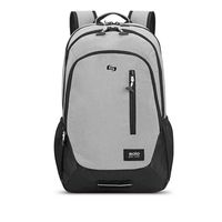 Solo Varsity Region Laptop Backpack for women and men. Fits 15.6-inch laptop and notebook perfect for business, travel, school and college - Grey