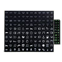 Frentaly Glow in Dark Rocker Switch Set Night Picture Word Label Decal Circuit Panel Sticker Car Boat Truck Marine (120pcs)